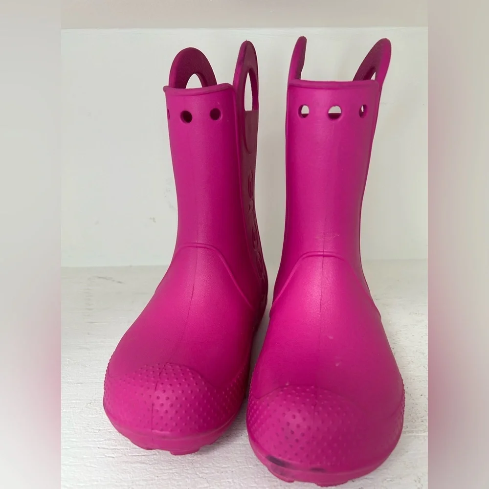 CROCS Fuchsia Kids' Rain Boots